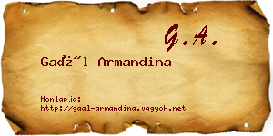 Gaál Armandina névjegykártya